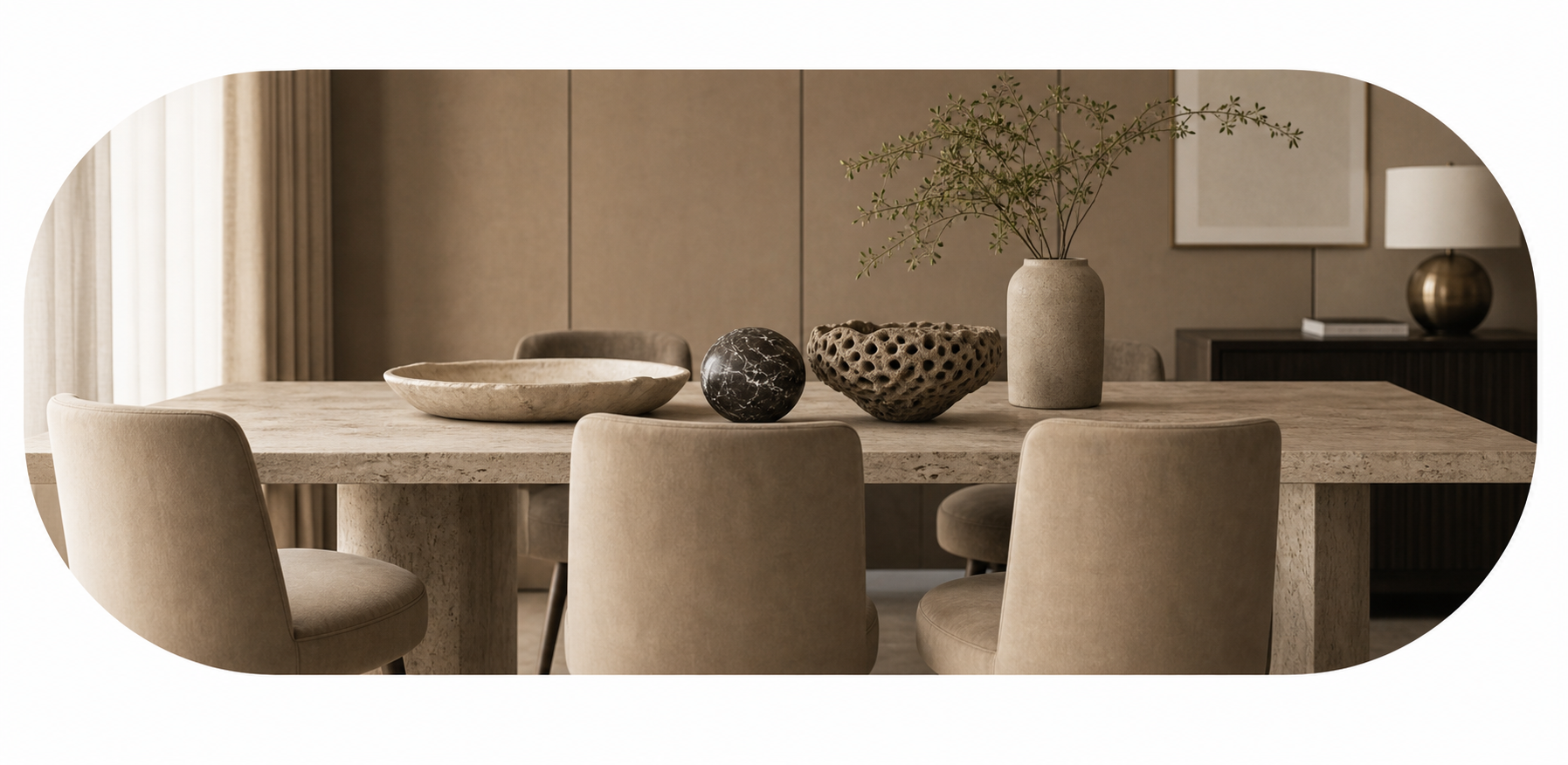 Luxury dining room detail